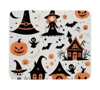 PAFEFO Mouse Pad Custom Personalized Cute vector set with Halloween illustrations 1_50 Picture Gaming Computer Desk Accessories Square Shape