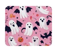 PAFEFO Mouse Pad Halloween Bats Candies Pumpkins Computer Mouse Mat with Anti-Slip Rubber Base, Easy Gliding, Spill-Resistant Surface, Durable Portable