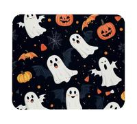 PAFEFO Mouse Pad Halloween Bats Candies Pumpkins Computer Mouse Mat with Anti-Slip Rubber Base, Easy Gliding, Spill-Resistant Surface, Durable Portable