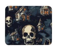PAFEFO Mouse Pad Halloween Bats Candies Pumpkins Computer Mouse Mat with Anti-Slip Rubber Base, Easy Gliding, Spill-Resistant Surface, Durable Portable