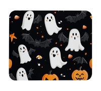 PAFEFO Mouse Pad Halloween Bats Candies Pumpkins Computer Mouse Mat with Anti-Slip Rubber Base, Easy Gliding, Spill-Resistant Surface, Durable Portable