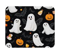 PAFEFO Mouse Pad Halloween Bats Candies Pumpkins Computer Mouse Mat with Anti-Slip Rubber Base, Easy Gliding, Spill-Resistant Surface, Durable Portable