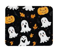 PAFEFO Mouse Pad Halloween Pumpkins Bats Skull Computer Mouse Mat with Anti-Slip Rubber Base, Easy Gliding, Spill-Resistant Surface, Durable Portable