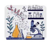 PAFEFO Science biology chemical experiment lab Mouse Pad, Personality Design Rubber Base for Office Decor for Laptop, Computers