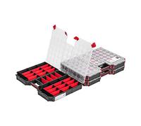 PAFEN 3 x Modulated Assortment Box XXL - 390 x 577 x 60 mm - Sorting Box with Transparent Lid and Removable Compartments