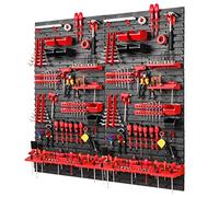 PAFEN Tool Wall - 1152 x 1170 mm - Set of 78 Tool Holders with Perforated Wall Storage System Warkzeug Perforated Wall Shelf Workshop Shelf