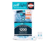 Paffright 1200 Cigarette Filters Tips for Regular and King Size, Smart Tar Filters for Cigarettes, 1200 Plastic Compatible with 8mm Mouthpiece for Smoking