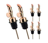 Pafusne Olive Oil Dispenser Bottle for Kitchen (Automatic pourers, 6 Pourers-Rose Gold)