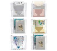 PAG A4 Clear Acrylic Hanging Wall Magazine File Holder,Wall Mounted File Holder Perfect for Folders, Files, Mails & Brochure-Mail Organiser for Office Home School,Pack of 6