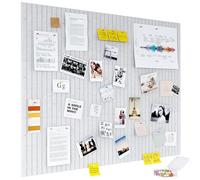 PAG-Mass Felt Bulletin Board Wall Tiles with Removable Adhesive,120×90cm Vision Board Kit for Wall Decorative,Notice Memos Pin Board for Home Office Kitchen,12 Pack-Light Grey