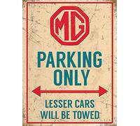 PAGAIXI Wall Decor Tin Sign 8 x 12 Metal Signs Vintage Funny Mg Parking Only Funny Plaques Poster for Indoor Man Cave Home