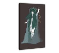 Pagan Bohemian Witchcraft Folk Art Canvas Poster Wall Art Decor Print Picture Paintings for Living Room Bedroom Decoration 24x36inch(60x90cm)