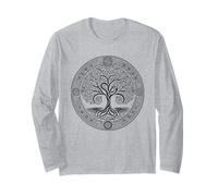 Pagan Elder Tree Paganism Tree of Magic Ogham Long Sleeve T-Shirt
