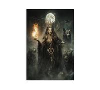 Pagan Magic And Witch Goddesses - Dark Gothic Fantasy Art Canvas Poster Bedroom Decor Landscape Office Room Decor Gift 08x12inch(20x30cm)