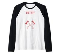 Pagan Norse Life Victory Or Valhalla Norse Vikings USA Flag Raglan Baseball Tee