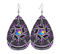 Pagan Pentagram Wiccan Gothic Style Earrings Fun Dangle Earrings Lightweight Pendant For Mother'S Day Beach