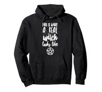 Pagan Supplies Wicca Clothing Real Witch Halloween Wiccan Pullover Hoodie, Adult Unisex, Black, X-Large