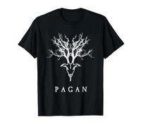 Pagan tree horn goat T-shirt. Distressed vintage style Tee. T-Shirt