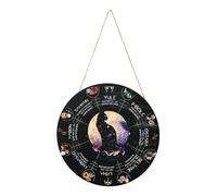 Pagan Wall Decor,12inch Wheel Of The Year Witch Calendar,pagan wheel of the year calendar,Wicca Door Sign Wall Decor, Pagan Witch Sign Celestial Sign Yule Altar for Decor