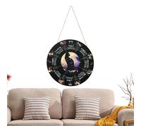Pagan Wheel of the Year Calendar - Wicca Door Sign Wall Decor | Pagan Witch Sign 12'' with Wiccan Holidays | Pagan Witch Sign Celestial Sign Yule Altar for Christmas Decor | Pagan Wall Decor Signs