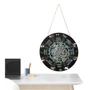 Pagan Wheel of the Year Calendar - Wicca Door Sign Wall Decor | Pagan Witch Sign 12'' with Wiccan Holidays | Pagan Witch Sign Celestial Sign Yule Altar for Christmas Decor | Pagan Wall Decor Signs
