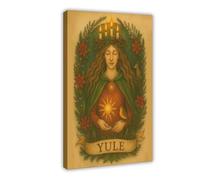 Pagan Winter Solstice Poster Canvas Poster Bedroom Decor Landscape Office Room Decor Gift 12x18inch(30x45cm)