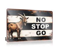 Pagan Witch Decor Tin Plate Sign Vintage Rules Metal Pre-drilled Art/Affirmation Wall Goat No Stop, Go! - Outdoor Patio Signs And