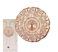 Pagan Witch Sign, Pagan Wheel of the Year, Wheel of the Year Calendar, Handmade Vintage Sign for Wiccan Holidays, Yule Altar, Christmas Decoration