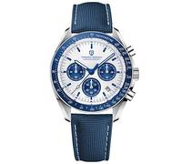 Pagani Design 1701 Men's Watch White Dial Men's Quartz Chronograph Japan VK63 Movement Stainless Steel Bracelet 100M Water Resistant Sport Watch.