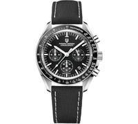 Pagani Design 1701 V3 Men's Chronograph Quartz Dial 40mm VK63 Movement Stainless Steel Mirror Sapphire Watch 100 Metre Water Resistant Sports Watch (All Black PA-1701)