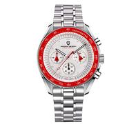 Pagani Design 1701 V3 Men's Chronograph Quartz Dial 40mm VK63 Movement Stainless Steel Mirror Sapphire Watch 100 Metre Water Resistant Sports Watch (Red PQ-1701)