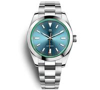 Pagani Design 1733 Fashion Men's Automatic Watches, Japan NH35A Movement Stainless Steel Band 100M Waterproof, Casual Man 40MM Mechanical Self Winding Watch (Blue)