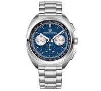 Pagani Design 1782 Men's Watch Analogue Stainless Steel Quartz Chronograph VK63 Caliber 100m Water Resistant Luxury Watch for Casual Men., Blue, Bracelet