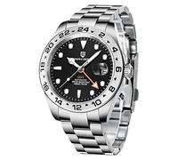 Pagani Design Men's Analogue GMT Automatic Self-Wind Mechanical Watch with Stainless Steel Bracelet PD1682/PD1693