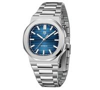 Pagani Design Men's Automatic Watch, Automatic Chronograph, Business Watch, Men's Stainless Steel Bracelet, Sapphire Watch, 100M Water Resistant, ST16 Automatic Movement. (Blue)