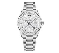 Pagani Design Men's GMT Automatic Watch Mechanical Sapphire Glass Fixed Bezel 100 Meters Waterproof Stainless Steel Luminous Sport Men's Watch(Steel White-3)