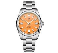 Pagani Design Men's Watch Automatic Mechanical Watch Japan NH35 Movement 40 mm Luxury Stainless Steel Sapphire Crystal Diving Watches Men, Orange, 40 mm, Sports