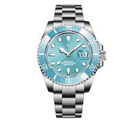 Pagani Design Men's Watch Automatic Mechanical Watch NH35 Movement Rubber Strap Sapphire Glass Waterproof Watch, sky blue, Modern