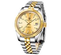 Pagani Design Men's Watch, Japan nh35 Movement, Stainless Steel, Sapphire Crystal Dial, Self-Winding Elite Business Watch, Sporty, Water Resistant to 100 Meters (Full Gold 1645)