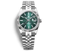 Pagani Design PD1645 Men's Watch 42MM Men's Automatic Watch Japan NH35 A Automatic Movement 100M Water Resistant, Stainless Steel, Sapphire Mirror, Sport Business Watch (Green)
