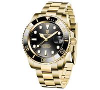 Pagani Design PD1661 Automatic Diver Watch 100m NH34 Automatic Movement Gold (Gold/Black)