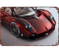 Pagani Utopia Velvet Car Poster Retro Funny Metal Tin Sign, Outdoor Home Wall Decoration 8x12inch