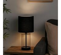 Pagazzi Adelia Black Glass Small Table Lamp Pagazzi Black