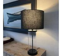 Pagazzi Adelia Black & Glass Table Lamp Pagazzi Black