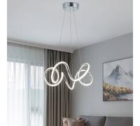 Pagazzi Aurielle Chrome Led Pendant Ceiling Light in Silver Pagazzi Silver