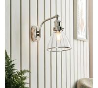 Pagazzi Brunswick Polished Nickel & Glass Wall Light