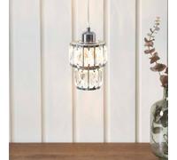 Pagazzi Darla Small Chrome Ceiling Light Pendant in Silver Pagazzi Silver