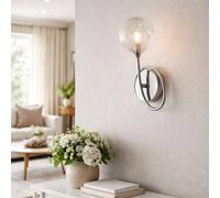 Pagazzi Hadley 1 Light Polished Chrome Wall Light in Silver Pagazzi Silver