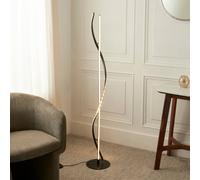 Pagazzi Hyde Matte Black & Crystal Led Floor Lamp Pagazzi Black