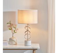 Pagazzi Lighting Briar Gold And White Marble Table Lamp